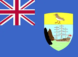British Overseas Territory Flag Drucke: Flag of St Helena