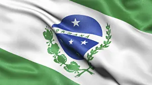 South American Flag Drucke: Flag of the state of Parana