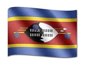 Symbolic National Colors Drucke: Flag of Swasiland
