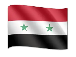 Computer Graphic Flags Drucke: Flag of Syria