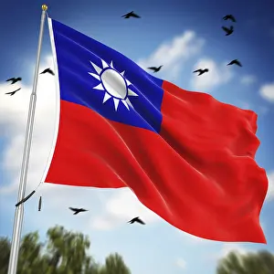 Drucke von Flagge Taiwans, Dies ist eine computer generierte und 3D-generierte Abbildung Verwandte Bilder Drucke: Flagge Taiwans, Dies ist eine computer generierte und 3D-geschnittene Abbildung.
