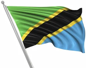 Computer Generated Flags Drucke: Flag of Tanzania, This is a computer generated and 3d rendered image