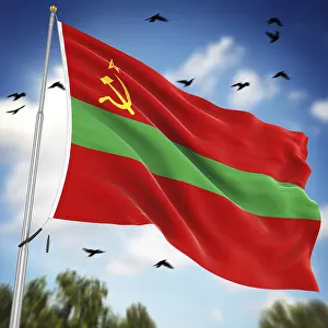 Gerahmter Druck : Flagge des Staates Transnistrien, Dies ist eine computer-generierte und 3D-gerenderte Abbildung. Gerahmter Druck : Flagge des Staates Transnistrien, Dies ist eine computer-generierte und 3D-gerenderte Abbildung.