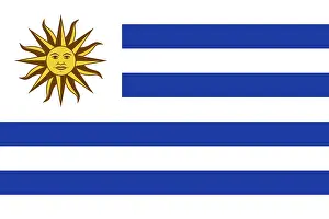 Verwandte Bilder Drucke: Flagge Uruguays, Vektorillustration.