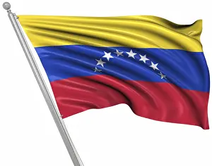 Verwandte Bilder Drucke: Flagge von Venezuela, Dies ist eine computer-generierte und 3D-gerenderte Abbildung.