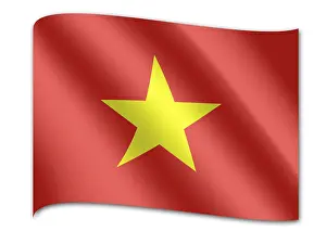 Empty National Ensigns Drucke: Flag of Vietnam
