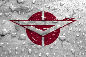 Detailed National Symbol Drucke: Flag of Zama with rain drops