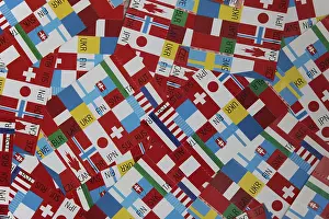 Country Flags Drucke: Flags of different countries, background