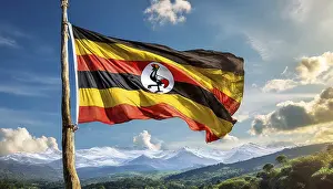 East Africa Flags Drucke: Flags, the national flag of Uganda