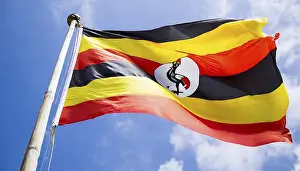 Uganda National Flag Drucke: Flags, the national flag of Uganda
