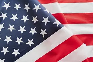 USA Flag Drucke: Flapping usa flag