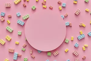 Sweet Treats Collection Drucke: Flat lay candy blocks with copy space
