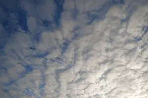 Cloudy Sky Germany Drucke: Fleecy clouds, altocumulus, Germany