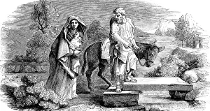 Bible Illustration Drucke: The flight into Egypt, chapter 2
