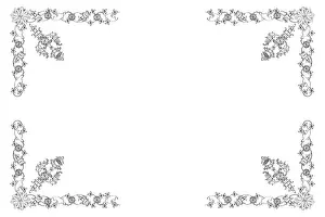 Agricultural Crop Image Drucke: Floral wedding card, vector background with copy paste
