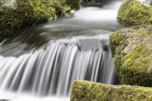 Deserted Waterfalls In Europe Drucke: Flowing motion of Waterfall, Nenderoth
