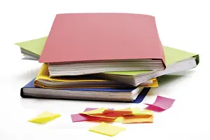 Still Life Studio Shots Drucke: Folder and leaflet note pads