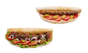 High Calorie Meals Drucke: Food, Two appetizing wraps are presented
