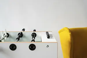Table Football Game Drucke: Detail of a foosball table
