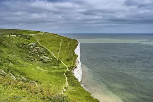 English Channel Coastline Drucke: Footpaths along the chalk cliffs of Dover
