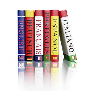 Educational Institution Concept Drucke: Foreign language study concept background