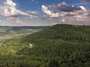 Deserted Forest Scenery Drucke: Forest landscape from the air