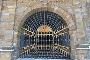 Deserted German Chapel Drucke: Forged gate of Trinity Chapel, Goessweinstein