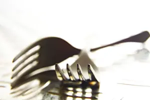 Empty Dish Studio Photo Drucke: Two forks