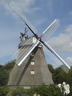 Central Europe Historic Quarter Image Drucke: Fortuna windmill, Struckum, windmill