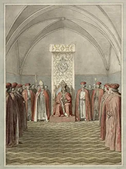 Digital Restoration Of Artwork Drucke: Foundation of the Order of the Elephant