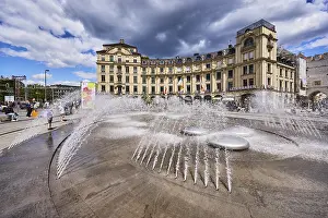 Urban Architecture In Germany Drucke: Fountain, general architecture