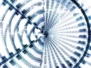 Computer Generated Images Drucke: Fractal disc - abstract computer-generated image