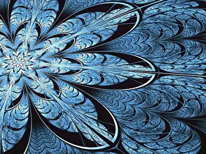 Digitale Kunst Drucke: Fraktalblume - abstrakte computer-generierte Abbildung.