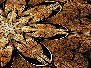 Digitale Kunst Drucke: Fraktalblume - abstrakte computer-generierte Bild.