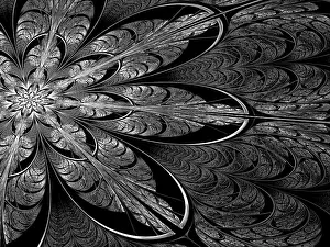Abstract Art Drucke: Fractal flower - abstract computer-generated image
