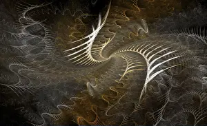 Abstract Computer Graphics Drucke: Fractal object