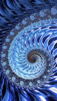 Digitale Kunst Drucke: Fraktalspirale - abstrakte computer-generierte Abbildung.