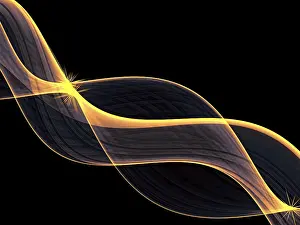 Fractal Technology Background Drucke: Fractal wave - abstract computer-generated image