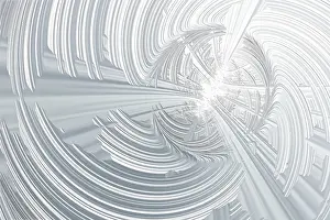 Fractal Background Drucke: Fractal white background - computer-generated image
