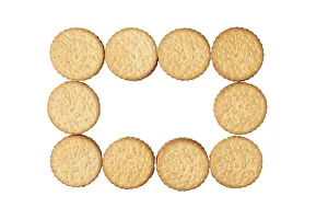 Studio Shot Dessert Drucke: Frame of double biscuits, on white