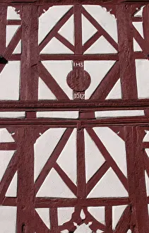 Half Timbered Building Drucke: Framework house