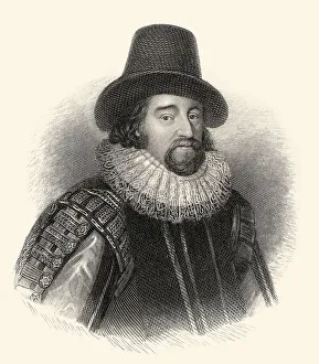 Francis Bacon Portrait Drucke: Francis Bacon oder Baron Baco of Verulam