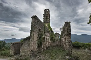 Deserted Church France Drucke: Former Franciscan convent of Orezza