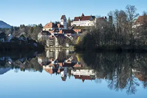 Lech River Germany Drucke: The former Franciscan Monastery of St