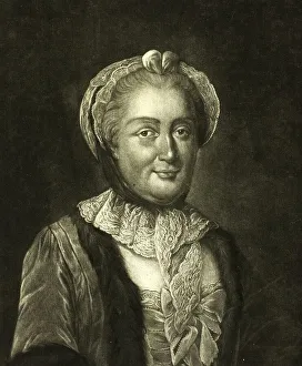 Historical Illustration Black And White Drucke: Francoise de Graffigny