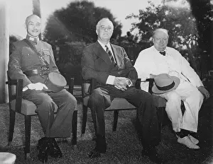 World War II Leaders Drucke: Franklin D. Roosevelt (centre)