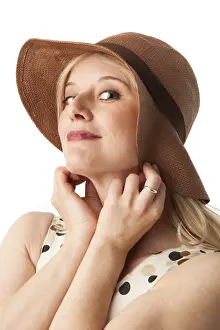 One Person Portrait Drucke: Frau mit Hut
