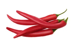 Isolated Red Pepper Drucke: Fresh chilli isolated on white background