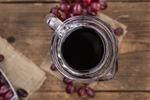 Selective Focus On Fruit Drucke: Some fresh Red Grape Juice (selective focus)