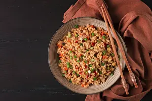 Vegetable Stir Fry Recipe Drucke: Fried Rice, with vegetables and egg